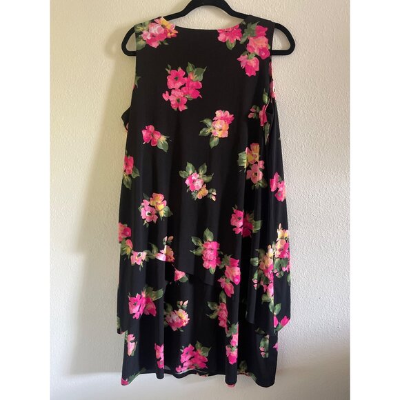Susan Graver Floral Women's Dress Size Medium Multi-layered Colorful - Picture 5 of 5